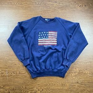 Vintage Polo USA flag sweatshirt